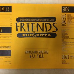 Friends Pub & Pizza - Our new menu!!