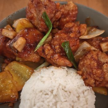 Flama Llama - Tipakay chicken. Taste like slightly spicy orange chicken. - Latin American Near Me - San Diego, California Flama Llama - Tipakay chicken. Taste like slightly spicy orange chicken. - Latin American Near Me - San Diego, California