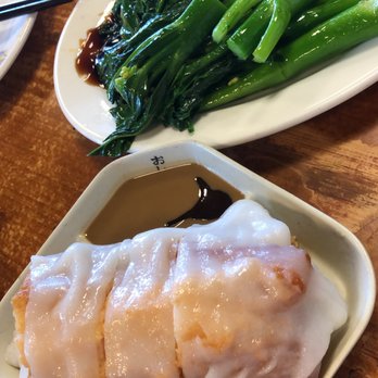 Koi Palace - Crispy Fried Dough Rice Roll with Shrimp & Gai Lan - Dim Sum Near Me - Dublin, California Koi Palace - Crispy Fried Dough Rice Roll with Shrimp & Gai Lan - Dim Sum Near Me - Dublin, California