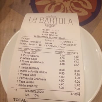 La Bartola - Very affordable - Tapas Bars Near Me - Seville, SE