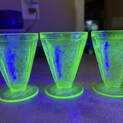 Uranium Glass Sunday Cups