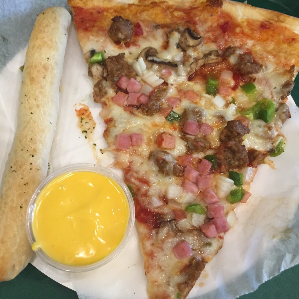 Bella Pizzeria - Supreme slice and breadstick - Pizza Near Me - Carmel, Indiana Bella Pizzeria - Supreme slice and breadstick - Pizza Near Me - Carmel, Indiana