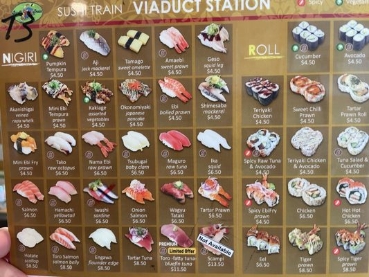 Menu photo 1 Sushi Train Auckland, AUK Menu photo 1 Sushi Train Auckland, AUK
