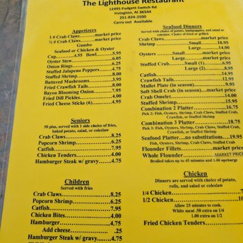 The Lighthouse Restaurant - Seafood Near Me - Irvington, Alabama