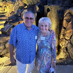 Aerie restaurant - Here's Dale with his Aunt Aggie.