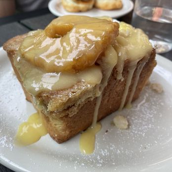 French Toast - Coconut creme stuffed french toast with bruleed pineapple, candied macadamia, and lemon curd - Breakfast & Brunch Near Me - New Orleans, Louisiana