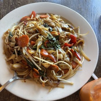 Pacific Thai Cuisine - Spicy Thai Basil (Drunken Noodle) - Thai Near Me - Pacific Grove, California