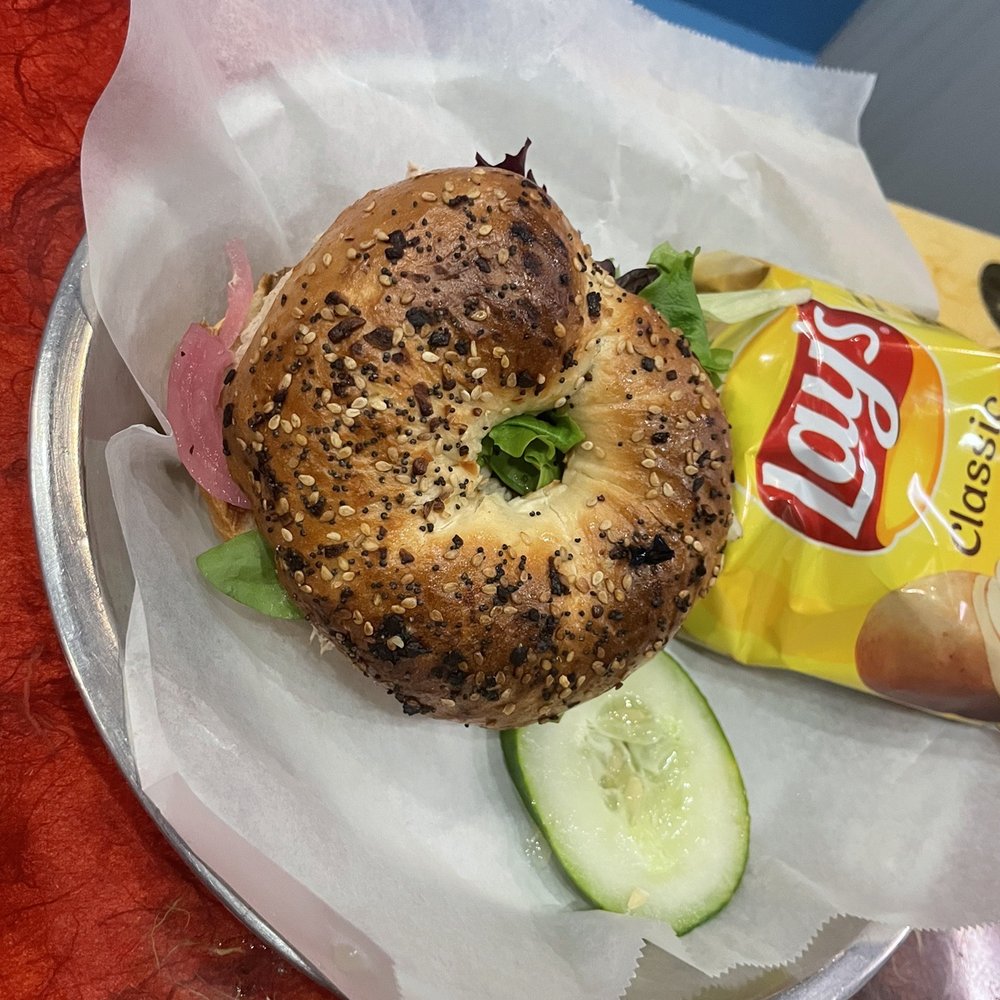 New Moon Cafe - Classic NY Tuna Bagel on everything bagel - Breakfast & Brunch Near Me - Augusta, Georgia New Moon Cafe - Classic NY Tuna Bagel on everything bagel - Breakfast & Brunch Near Me - Augusta, Georgia