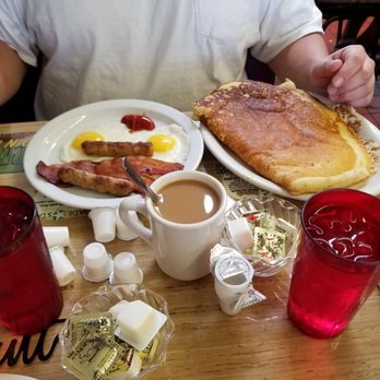 Bobo's Restaurant - 1 buttermilk pancake, 2 eggs, 2 bacon and 2 sausage links meal for $7.89 - Breakfast & Brunch Near Me - Tucson, Arizona Bobo's Restaurant - 1 buttermilk pancake, 2 eggs, 2 bacon and 2 sausage links meal for $7.89 - Breakfast & Brunch Near Me - Tucson, Arizona