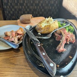 Outback Steakhouse - Just wanted to show you the pile of fat, I ate some I wouldn't have had anything to eat.