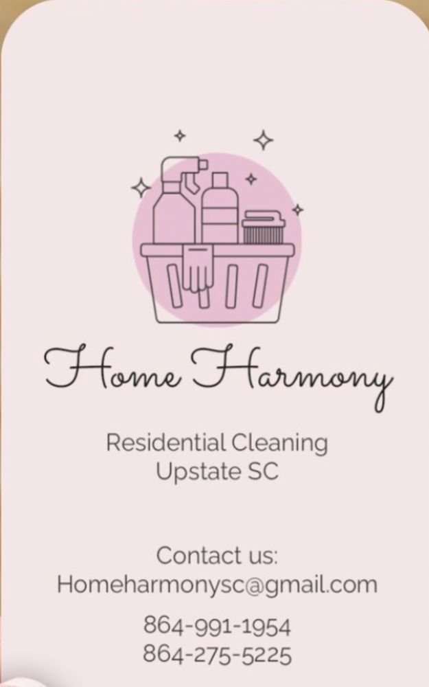 HOME HARMONY Greer, South Carolina Home Cleaning Phone Number Yelp
