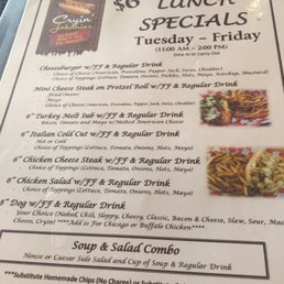 Lunch specials! Lunch specials!