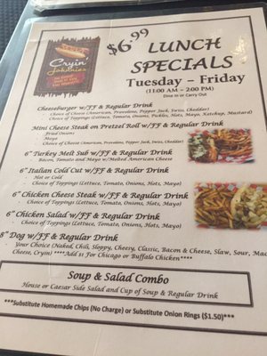 Menu photo 3 Cryin' Johnnies Mount Airy, MD Menu photo 3 Cryin' Johnnies Mount Airy, MD