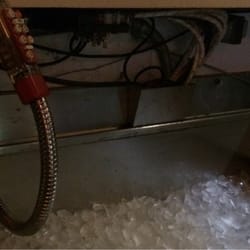 The Sportsman Restaurant - Dirty fountain hoses directly over open ice.