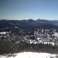 Hackensack Mountain Trailhead - View from the summit looking down on Warrensburg
