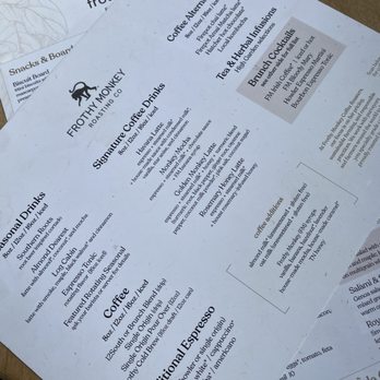 Frothy Monkey - Menu - Coffee & Tea Near Me - Nashville, Tennessee