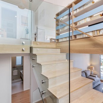 PH Construction - a staircase with glass railings - General Contractors Near Me - San Jose, California
