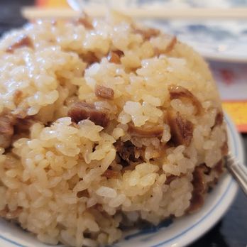 Silver Fountain - a plate of rice and chopsticks - Dim Sum Near Me - Silver Spring, Maryland
