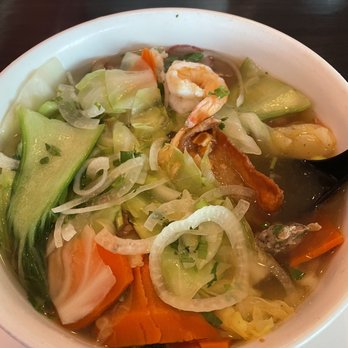 Pho Lantern Cafe - 45. Wor Wonton - friend wonton and shrimp in chicken broth with veggies - Vietnamese Near Me - Costa Mesa, California Pho Lantern Cafe - 45. Wor Wonton - friend wonton and shrimp in chicken broth with veggies - Vietnamese Near Me - Costa Mesa, California