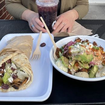 CAVA - Chicken + Rice bowl and the Spicy Chicken + Avocado. So GOOD! - Salad Near Me - Mount Pleasant, South Carolina