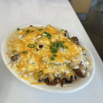 Cafe 222 - Smothered potatoes (I think that's what they were called) - Breakfast & Brunch Near Me - San Diego, California