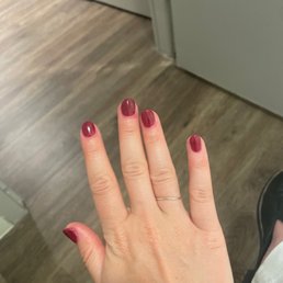 Red dip nails Red dip nails