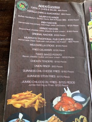 Menu photo 5 Murphy's Irish Pub Puerto Vallarta, JAL