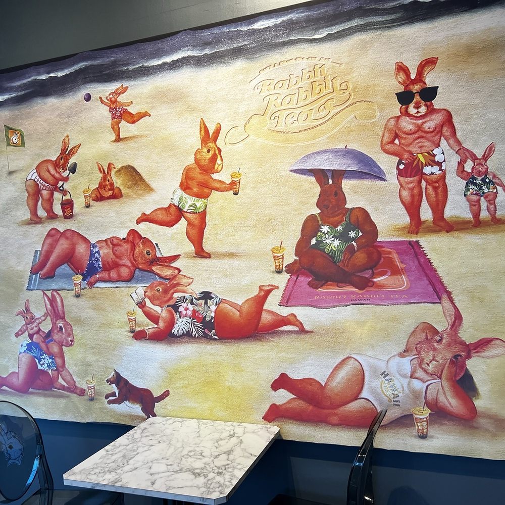 Rabbit Rabbit Tea Hawaii - Back mural - Coffee & Tea Near Me - Honolulu, Hawaii Rabbit Rabbit Tea Hawaii - Back mural - Coffee & Tea Near Me - Honolulu, Hawaii