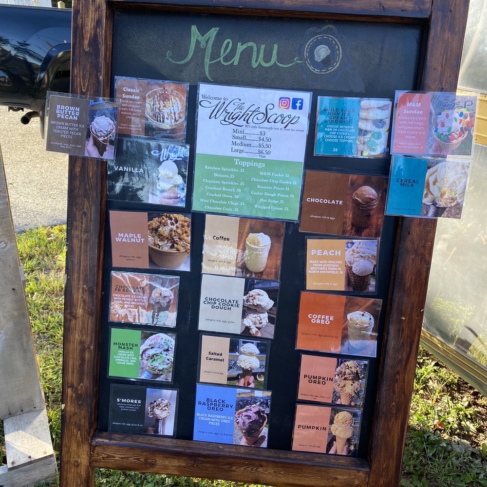 a menu board outside a menu board outside