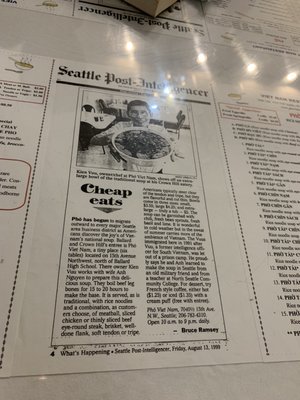 Menu photo 7 Pho Vietnam Seattle, WA