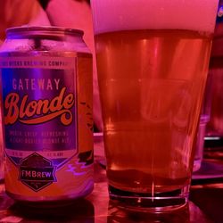 Funky lighting inside, but did enjoy a Gateway Blonde Ale