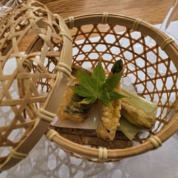 Mori Nozomi - Tachi Uo/belt fish, Baby Corn & Carrot Tempura - Sushi Bars Near Me - Los Angeles, California