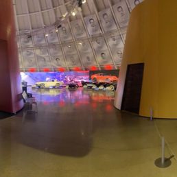Panoramic view of the main showroom at the Corvette Museum Panoramic view of the main showroom at the Corvette Museum