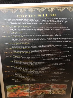 Menu photo 3 Stanwood Thai Stanwood, WA