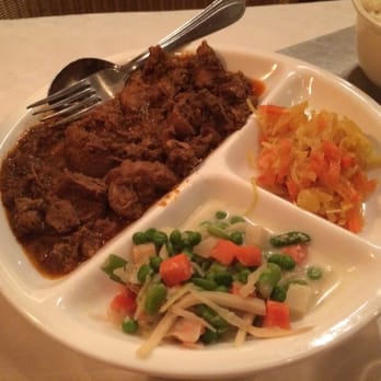 Srikandi - Beef Lovers menu. Spicy beef, rice, and mixed vegetables. A lot of food for one person. - Indonesian Near Me - Amsterdam, New Hampshire