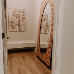 GingerBean - Fitting rooms are available for trying on clothing.