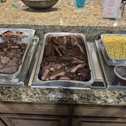 Sm'Oaked BBQ Catering - Temecula - Fantastic spread -- Pulled pork, tritip, brisket, baby back ribs, spare ribs, mac and cheese