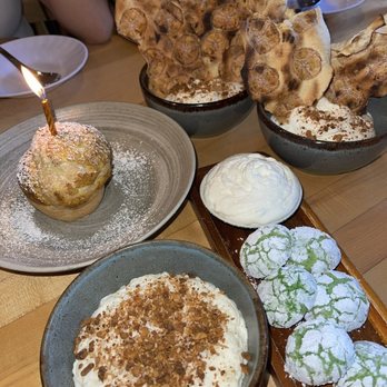 HaiSous Vietnamese Kitchen - Cookie crust cream puff (with the candle) Whipped banana cream (back right)** Pandan crinkle cookies Rice pudding (front left)** **MUST TRY - Vietnamese Near Me - Chicago, Illinois HaiSous Vietnamese Kitchen - Cookie crust cream puff (with the candle) Whipped banana cream (back right)** Pandan crinkle cookies Rice pudding (front left)** **MUST TRY - Vietnamese Near Me - Chicago, Illinois