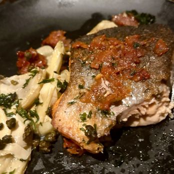 Jack Binion's Steak at Horseshoe Las Vegas - Salmon w artichokes - Steakhouses Near Me - Las Vegas, Nevada Jack Binion's Steak at Horseshoe Las Vegas - Salmon w artichokes - Steakhouses Near Me - Las Vegas, Nevada