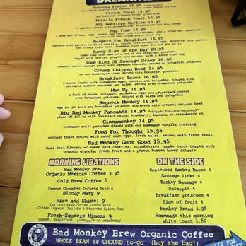 Bad Monkey West OC - Menu - American Near Me - Ocean City, Maryland