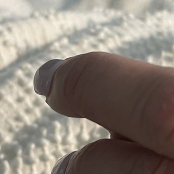 Chic Nails Spa - Dip after a week. No base coat used and dip started to lift off mail.  Cuticle not cleaned up when originally done either. - Nail Salons Near Me - Richmond, Texas