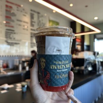 Alfred Coffee - Iced Strawberry Latte IG: @ammysalamii - Coffee & Tea Near Me - Porter Ranch, California