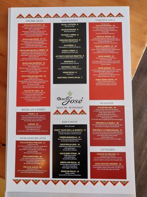 Menu photo 7 Don Jose Mexican Restaurant Yonkers, NY