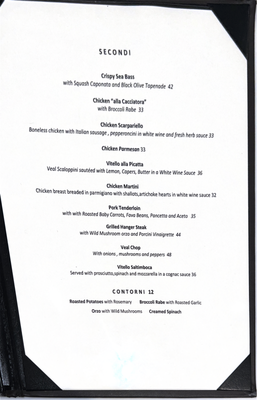 Menu photo 1 Joseph's Restaurant New York, NY Menu photo 1 Joseph's Restaurant New York, NY