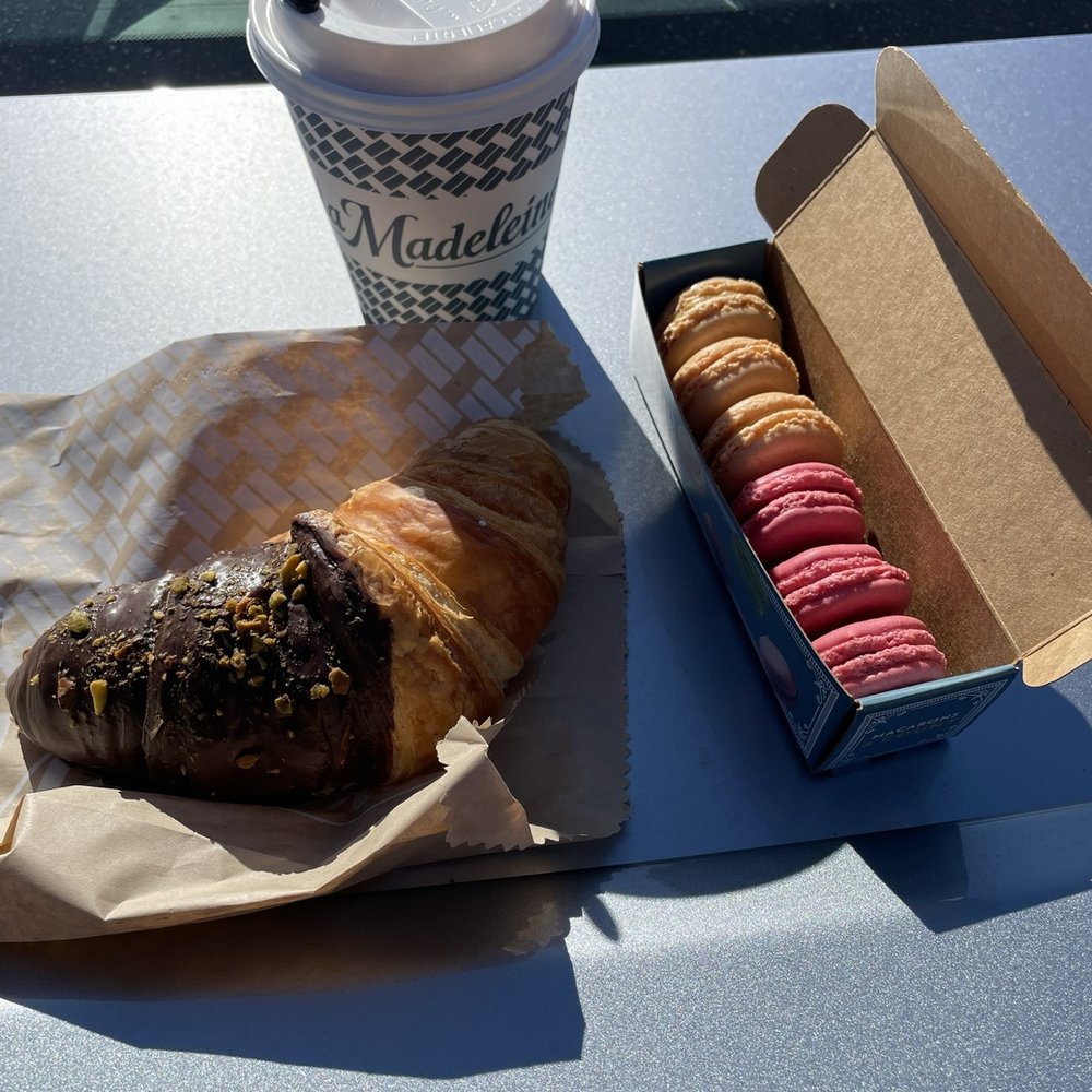 la Madeleine - Coffee+Croissant bundle with 6-pack of Macarons - Bakeries Near Me - San Antonio, Texas