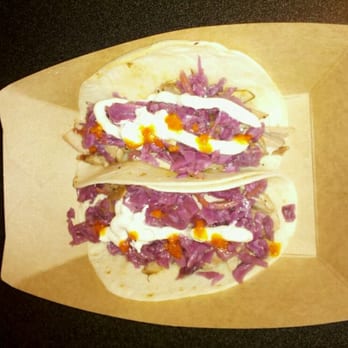 Gastrotruck - Chicken tacos with habanero hot sauce. - New American Near Me Gastrotruck - Chicken tacos with habanero hot sauce. - New American Near Me