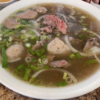 Pho Hoan Pasteur - Pho dac biet- steak, flank, brisket, meatballs, tripe pho noodle soup - Vietnamese Near Me - Edmonton, Alberta
