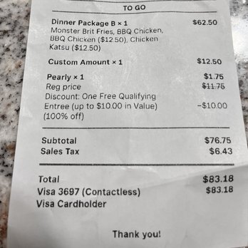 Suha Bites - There it is. We were able to use our $10 off discount since we've ordered so many times in the past - Hawaiian Near Me - Las Vegas, Nevada Suha Bites - There it is. We were able to use our $10 off discount since we've ordered so many times in the past - Hawaiian Near Me - Las Vegas, Nevada