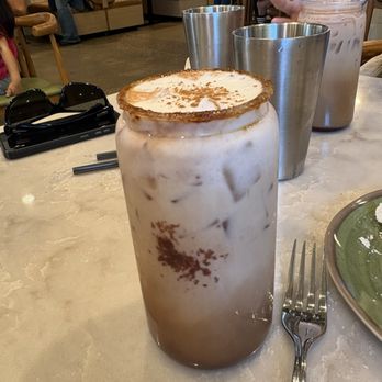 Bandoleros Cafe - Iced Abuelita Latte - Mexican Near Me - Cypress, California