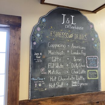 J & L Coffeehouse - Menu boards are very helpful in making your order. - Coffee & Tea Near Me - Pittston, Pennsylvania J & L Coffeehouse - Menu boards are very helpful in making your order. - Coffee & Tea Near Me - Pittston, Pennsylvania